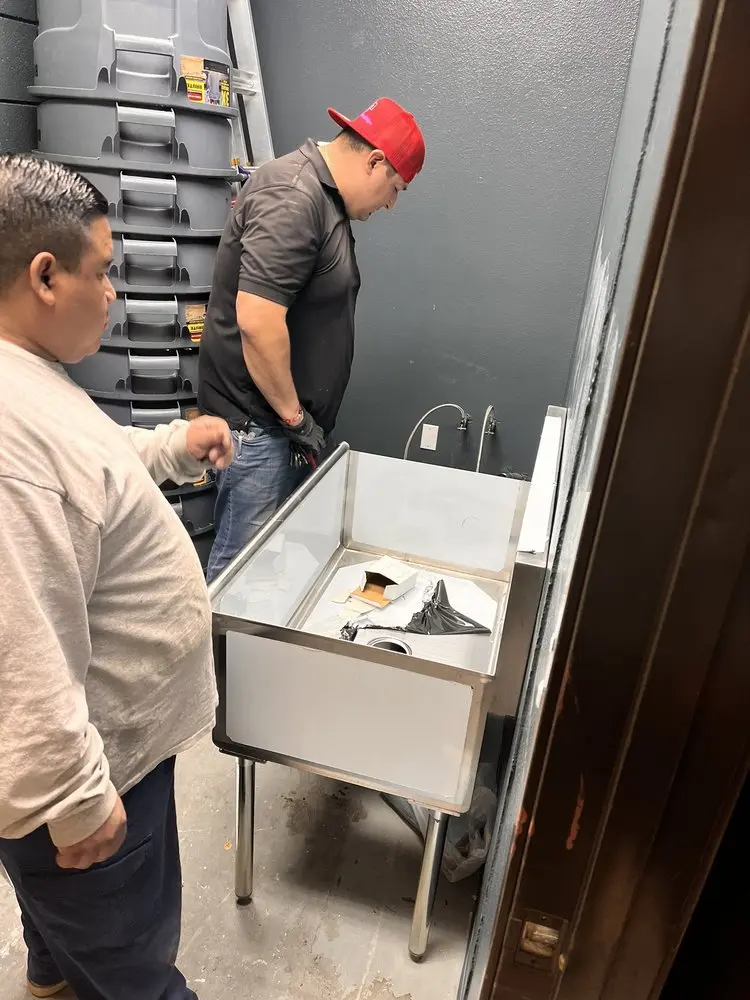 Commercial plumbing and sink installation in Wichita